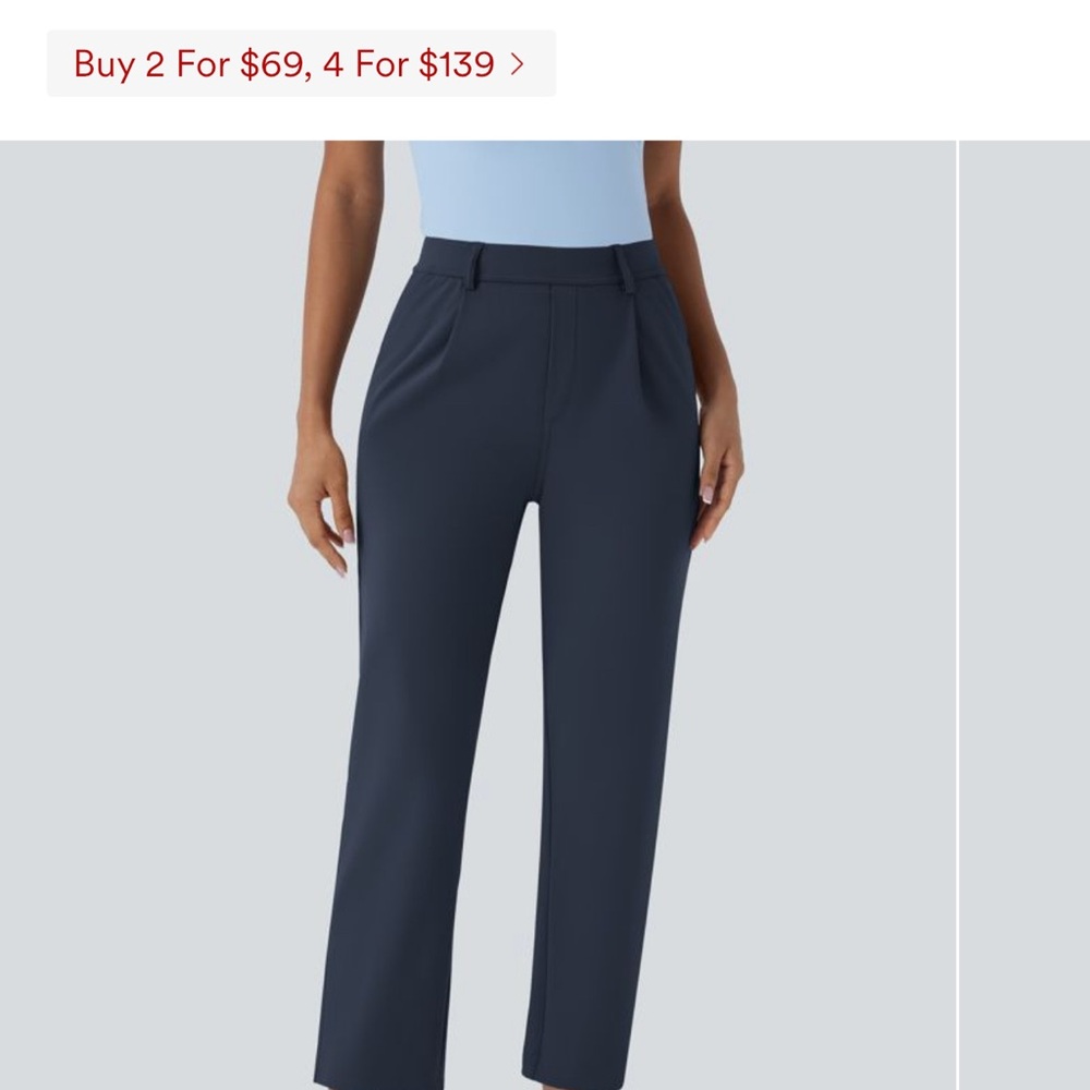 HALARA Navy Straight Leg Women's Pants